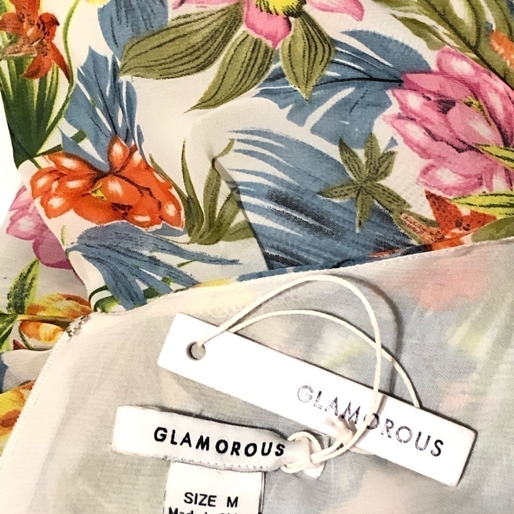 Glamorous Floral Print Multi Color Romper - Picture 2 of 6